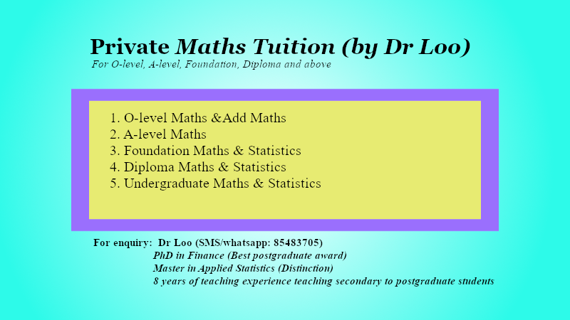 O-level Elementary Maths Private Tuition Singapore