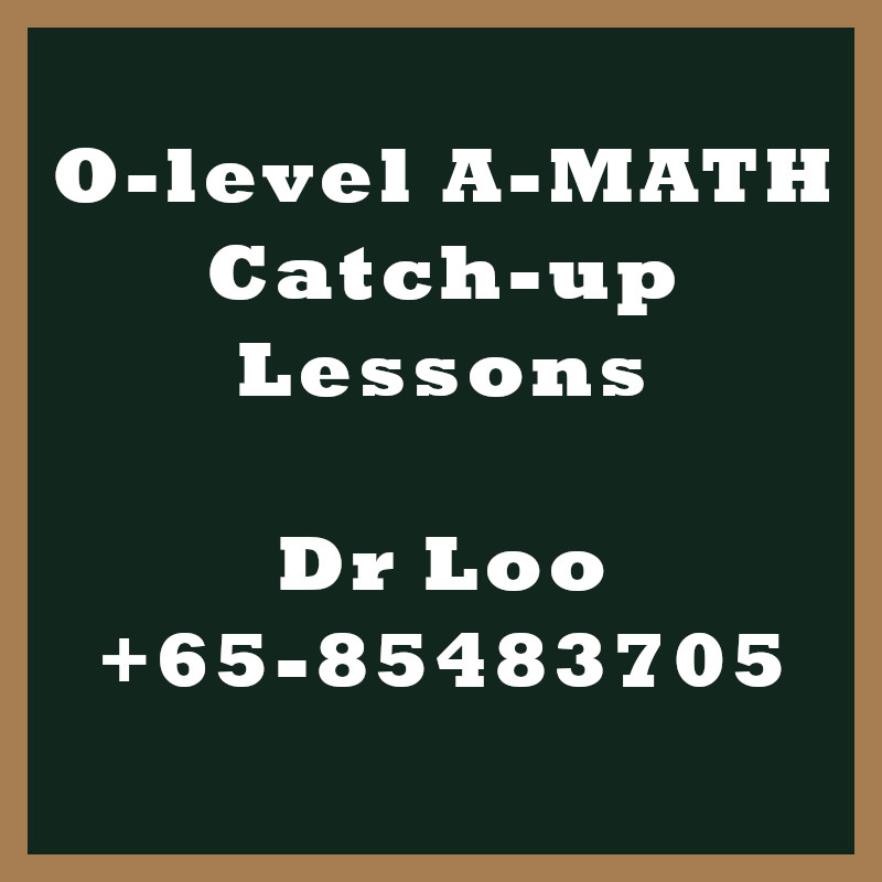 O-level A-Math Year End Catch-up Program 2020