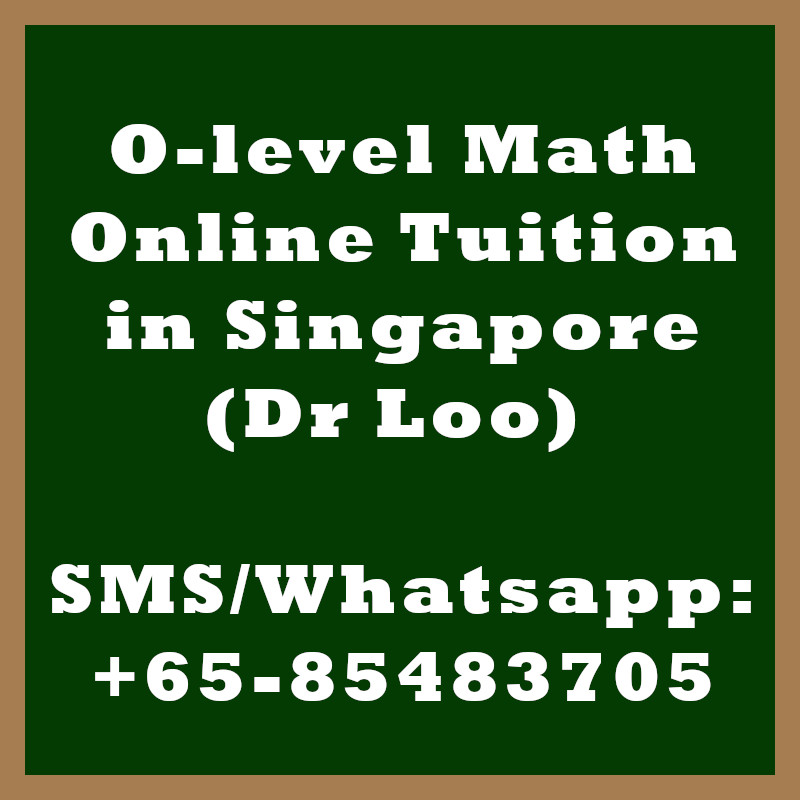 O-level Math Online Tuition Singapore