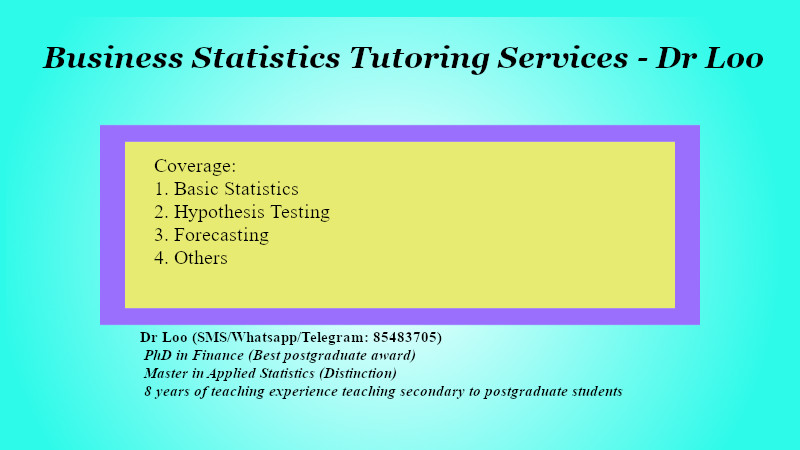 Business Statistics Tuition in Singapore